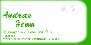 andras hemm business card